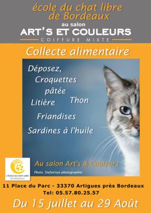 Collecte Alimentaire Sur Artigues Pres Bordeaux L Ecole Du Chat Libre De Bordeaux